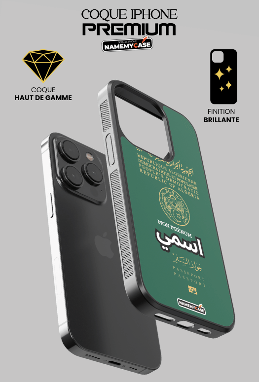 IPhone Coque Personnalisée - Algerie Passeport Green