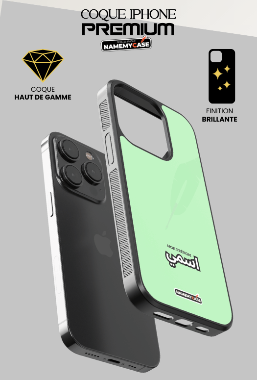 Coque iPhone - Oriental Vert Pastel