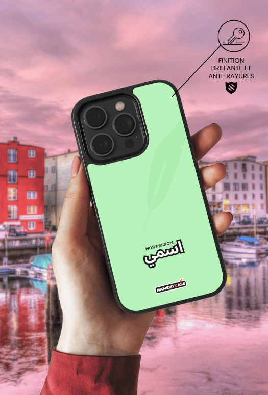 Coque iPhone - Oriental Vert Pastel