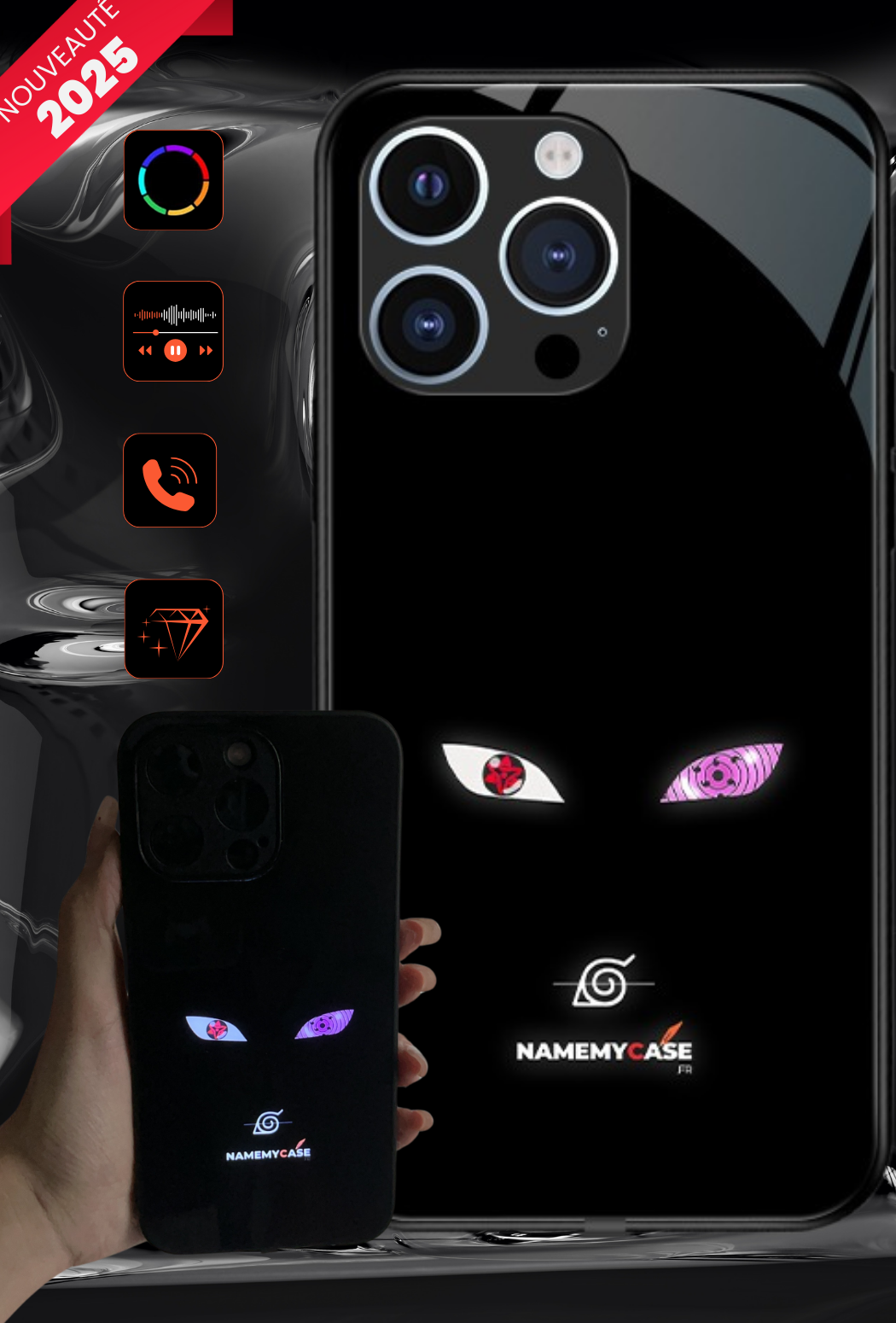 IPhone Coque Smartwave Nouveauté 2025 - Purple eyes | Naruto
