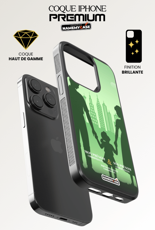 Green Family - iPhone Coque Personnalisée