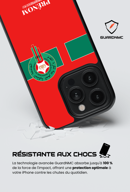 Coque iPhone Maroc rouge – Protection Antichoc Fine et Élégante