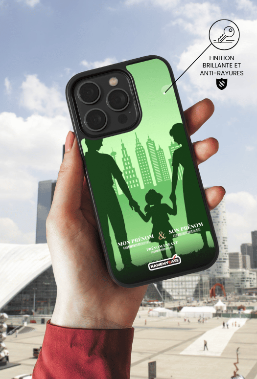 Green Family - iPhone Coque Personnalisée