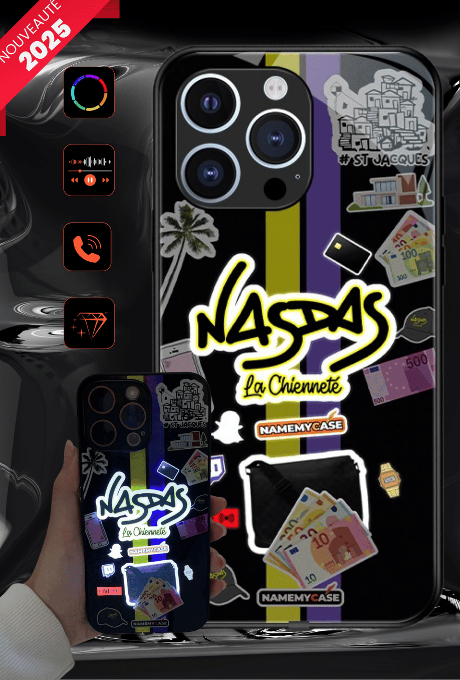 Coque iPhone LED Smartwave - Nasdas