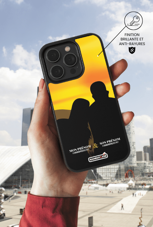 Yellow couple - iPhone Coque Personnalisée
