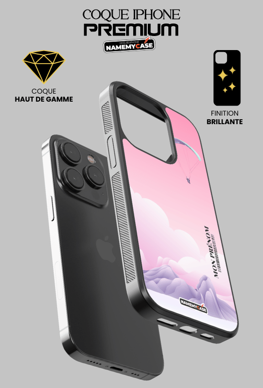 Pink Mountain - iPhone Coque Personnalisée