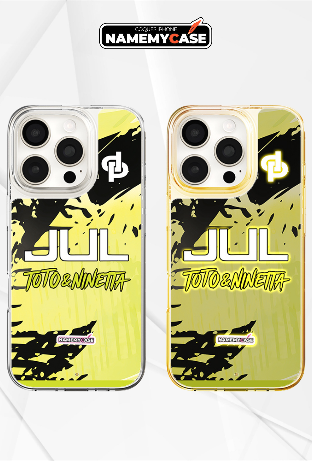 Coque iPhone LED - Jul Jaune