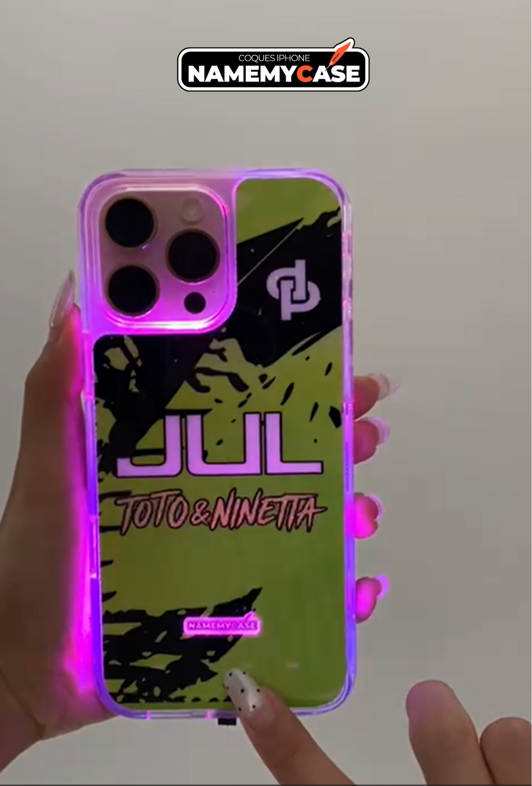 Coque iPhone LED - Jul Jaune