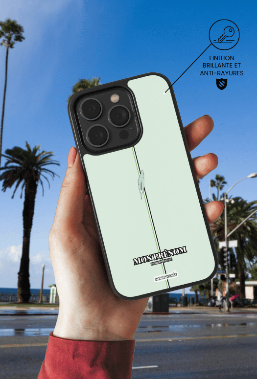 Coque iPhone - Vert aquarelle