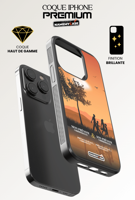Familly orange - iPhone Coque Personnalisée