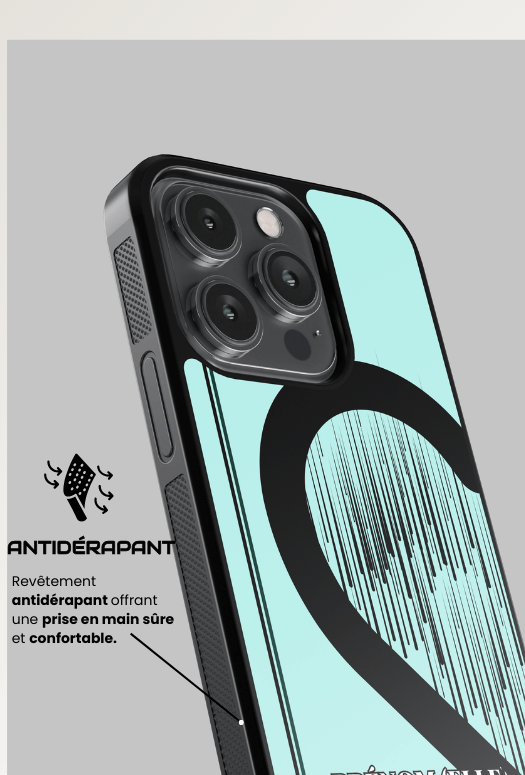 Coque iPhone à partager - Cœur rayé 1