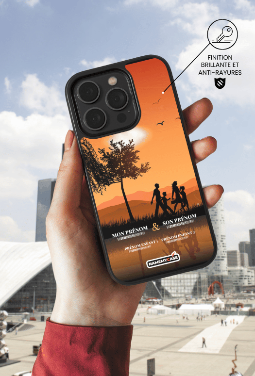 Familly orange - iPhone Coque Personnalisée