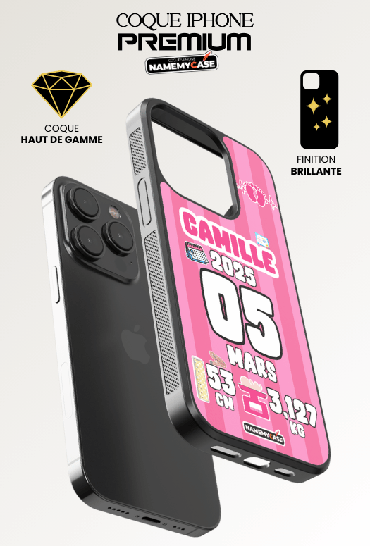 Coque iPhone - Cadeau de naissance personnalisable Garçon & Fille