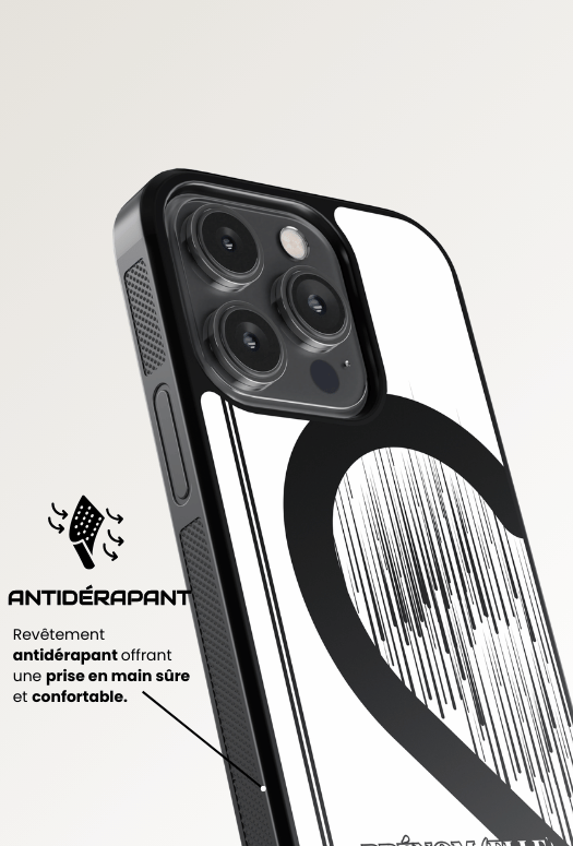 Coque iPhone à partager - Cœur rayé 2