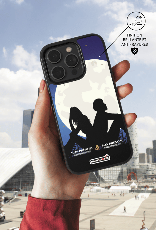 Moon couple - iPhone Coque Personnalisée