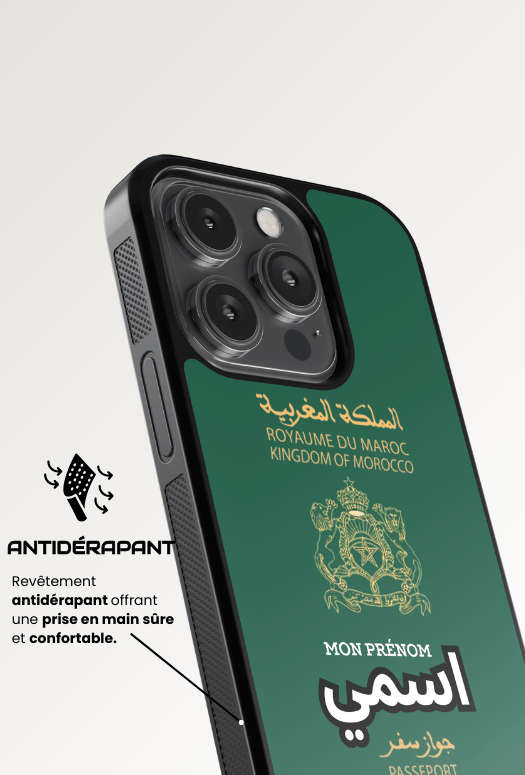 IPhone Coque Personnalisée - Maroc Passeport Green