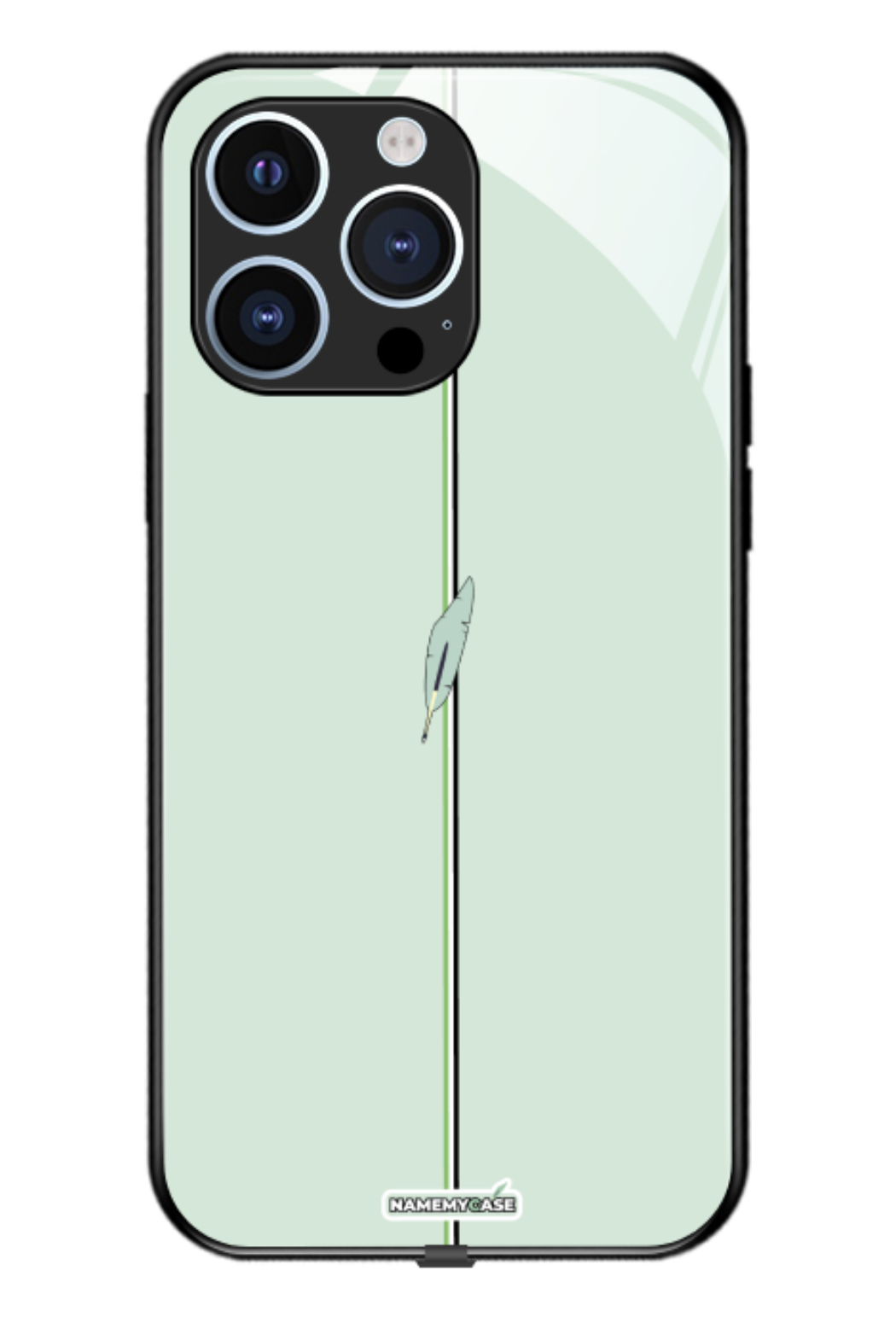 Coque iPhone - Vert aquarelle