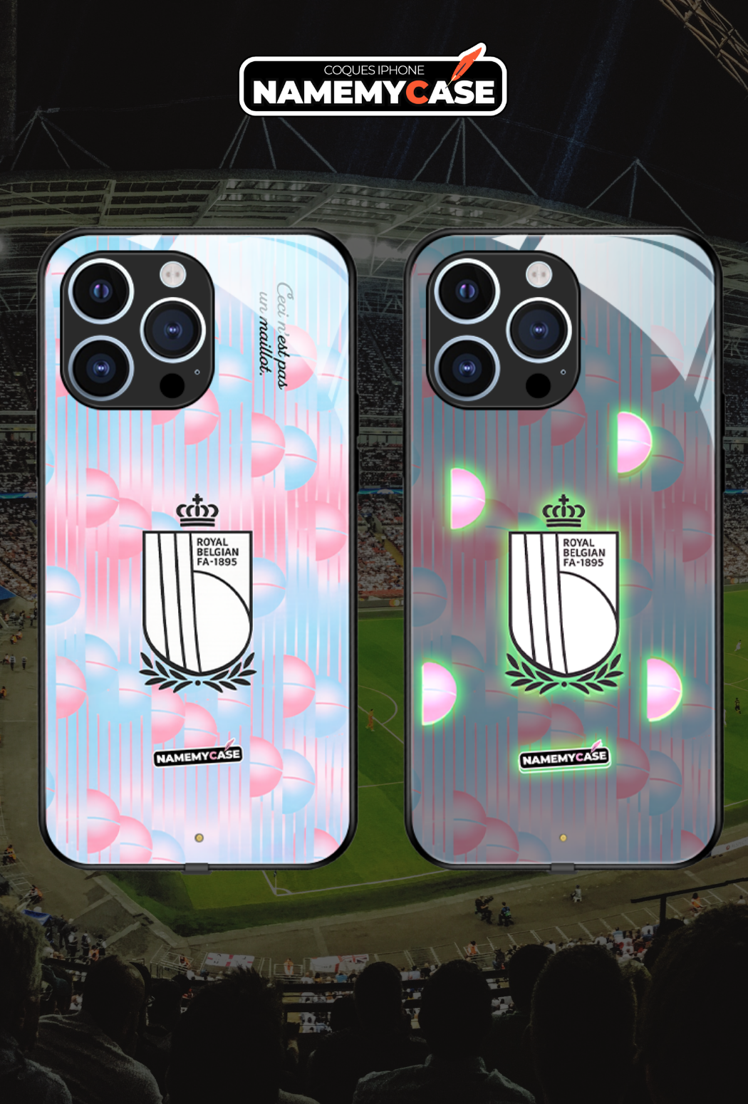 Coque iPhone LED - Maillot Coupe du Monde Belgique
