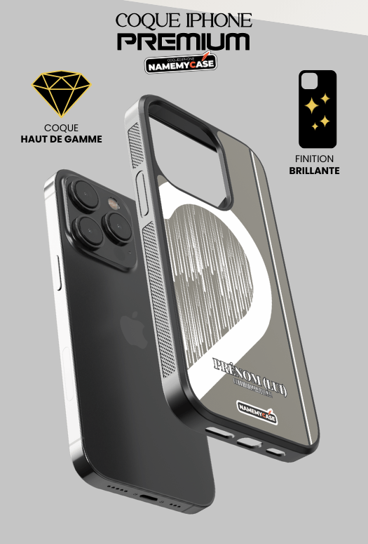 Coque iPhone à partager - Cœur rayé 5