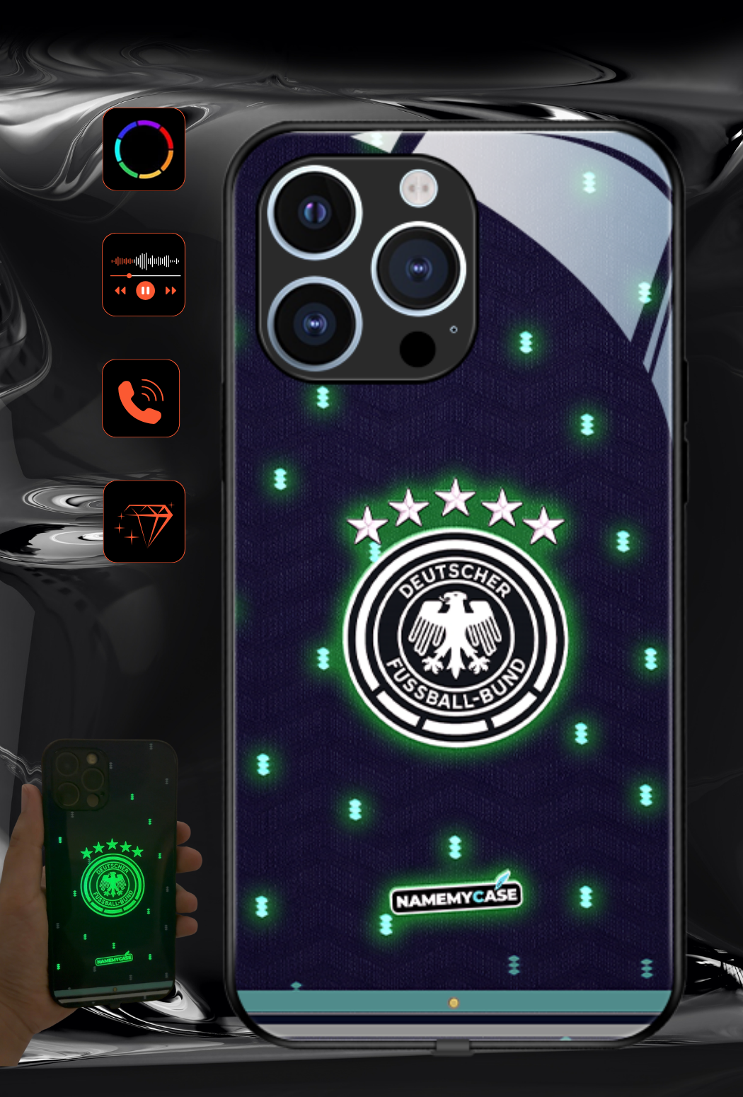 Coque iPhone LED - Maillot Coupe du Monde Allemagne
