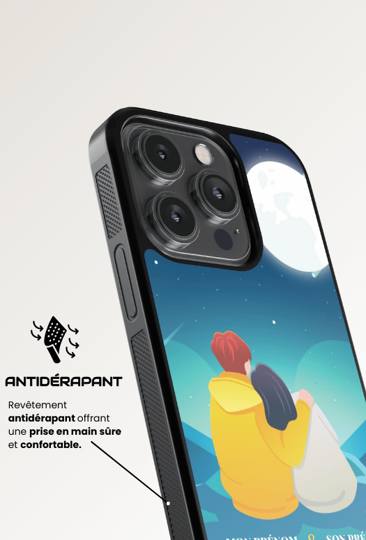 Couple moon - iPhone Coque Personnalisée