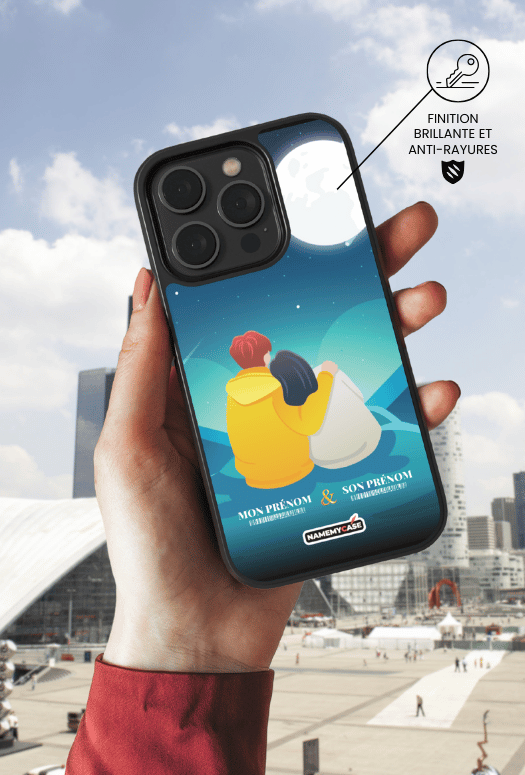 Couple moon - iPhone Coque Personnalisée