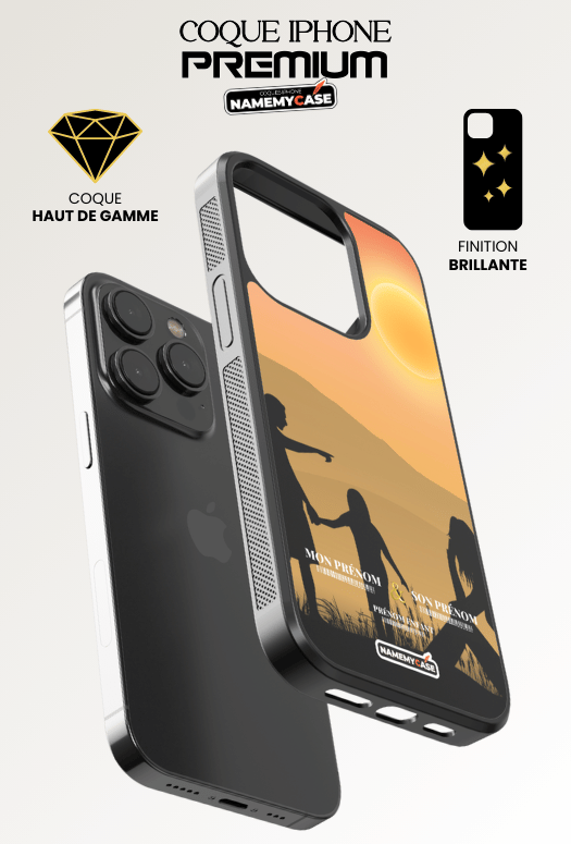 Sunset family - iPhone Coque Personnalisée