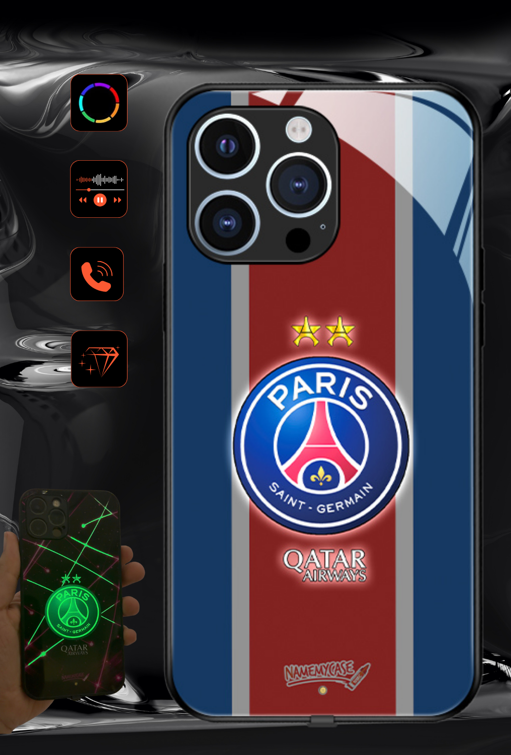 Coque iPhone LED - PSG Stadium