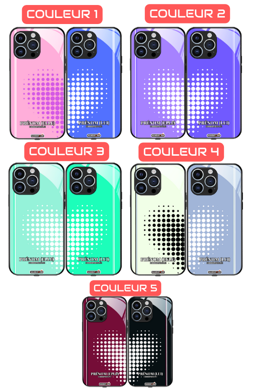 Coque iPhone à partager - Cœur abstrait 2