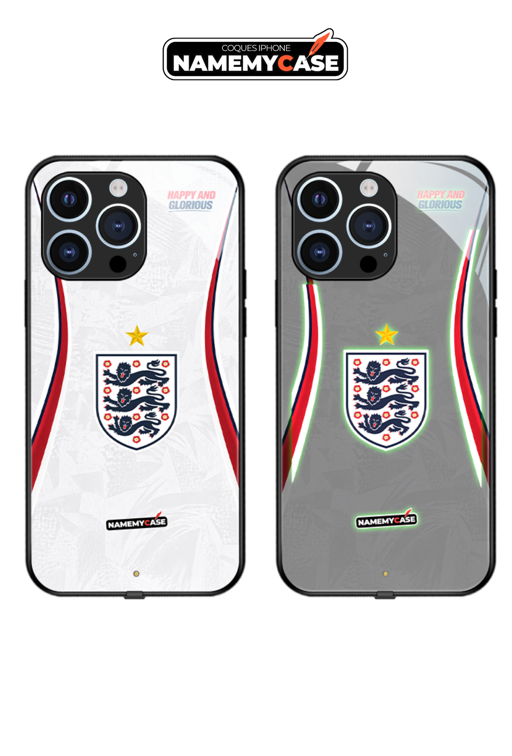 Coque iPhone LED - Maillot Coupe du Monde Angleterre