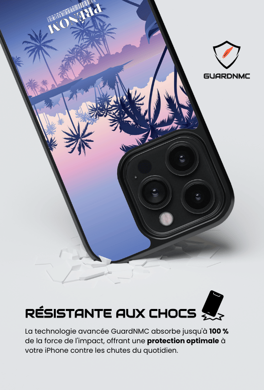 Purple palm - IPhone Coque Personnalisée