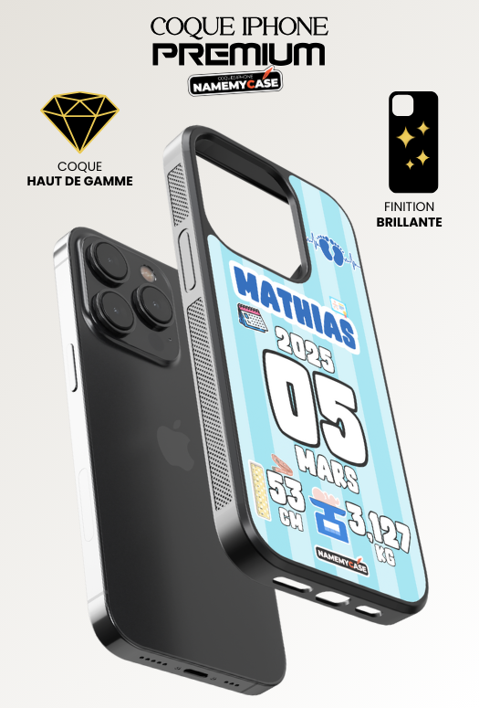 Coque iPhone - Cadeau de Naissance Fille & Garçon