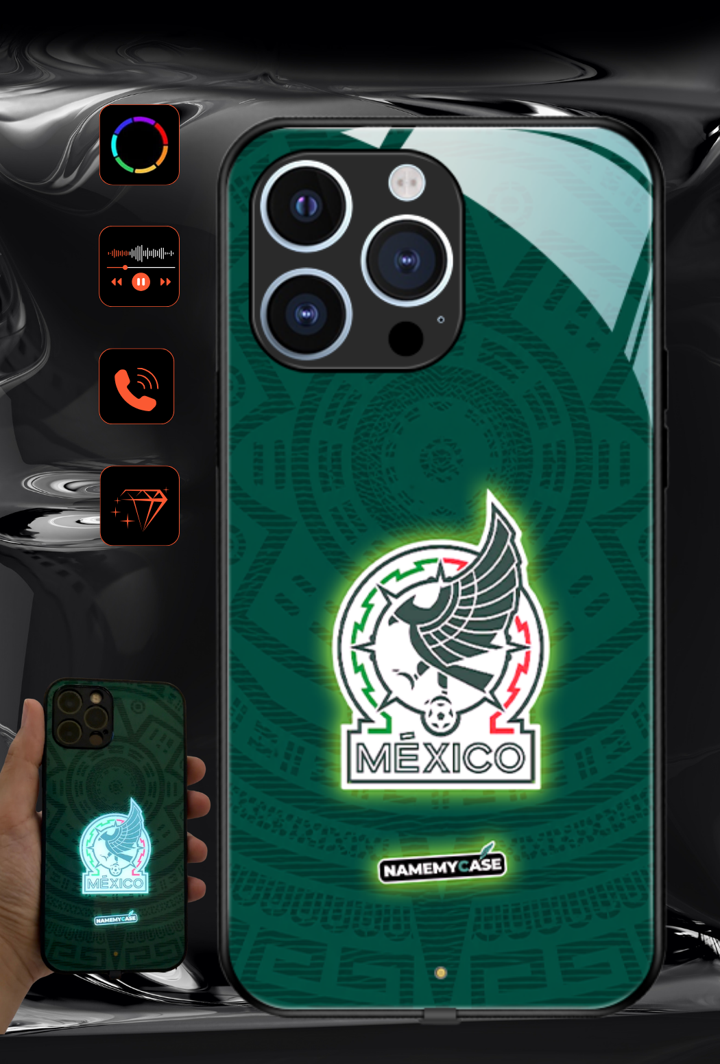 Coque iPhone LED - Maillot Coupe du Monde Mexique