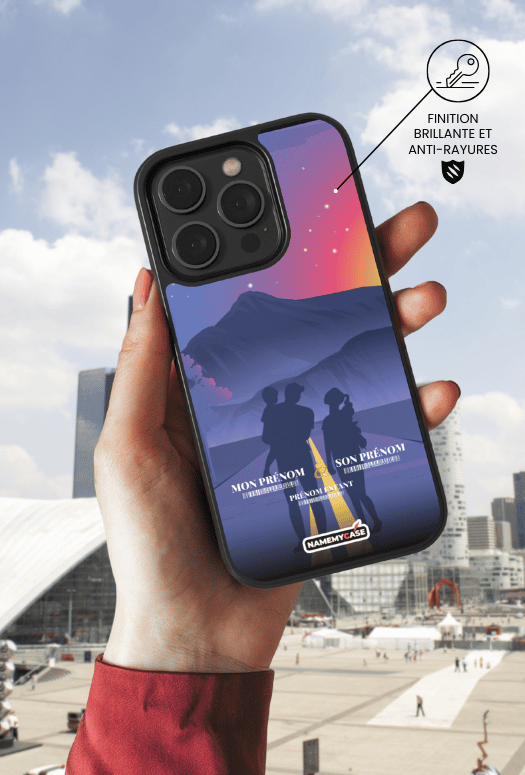 Family purple- iPhone Coque Personnalisée