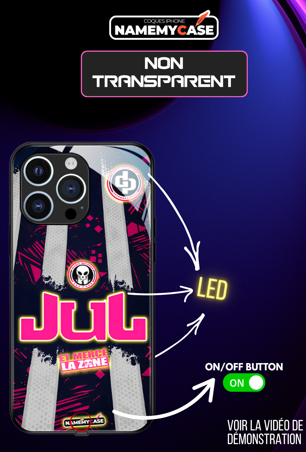 Coque iPhone LED - JUL