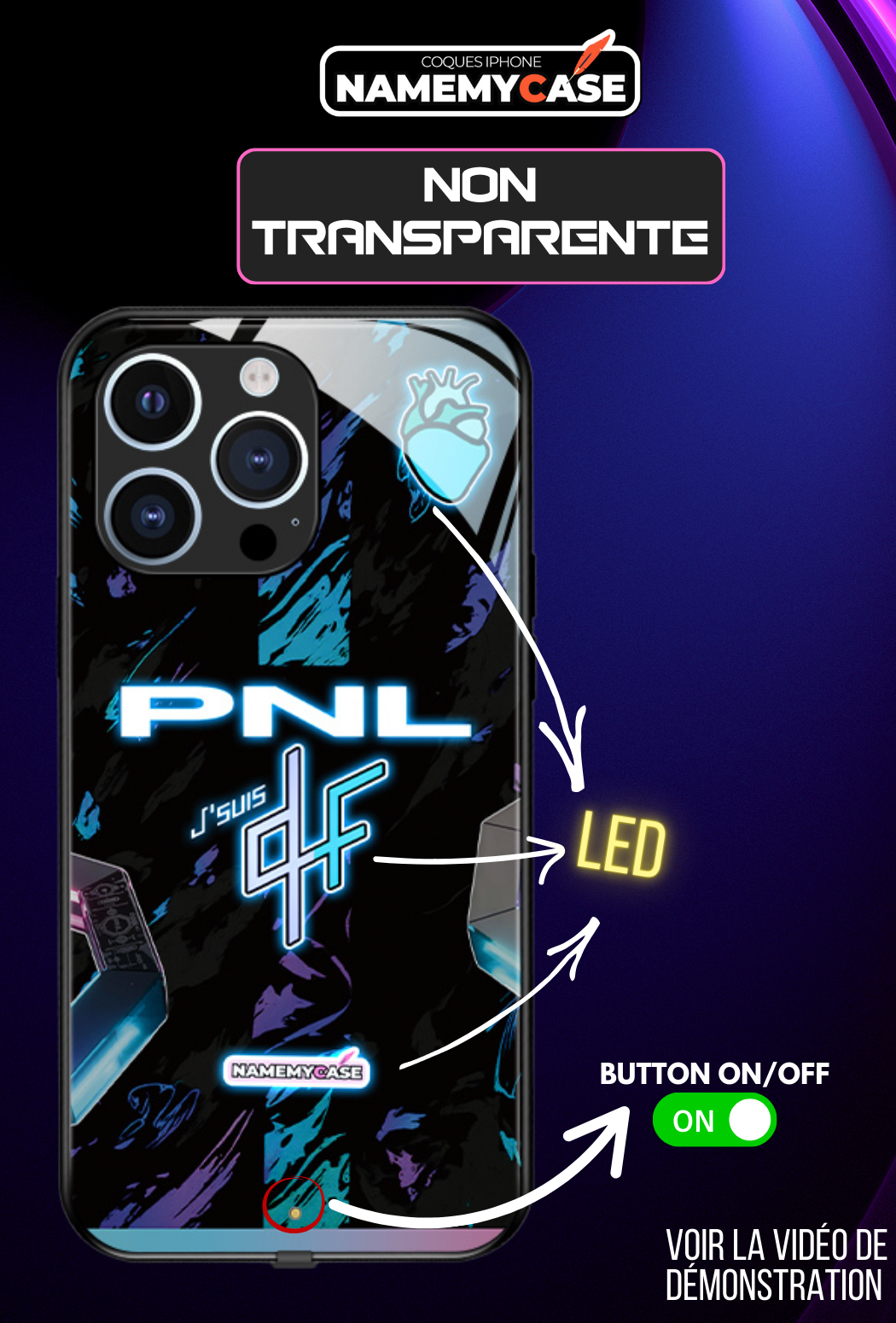 Coque iPhone LED - PNL