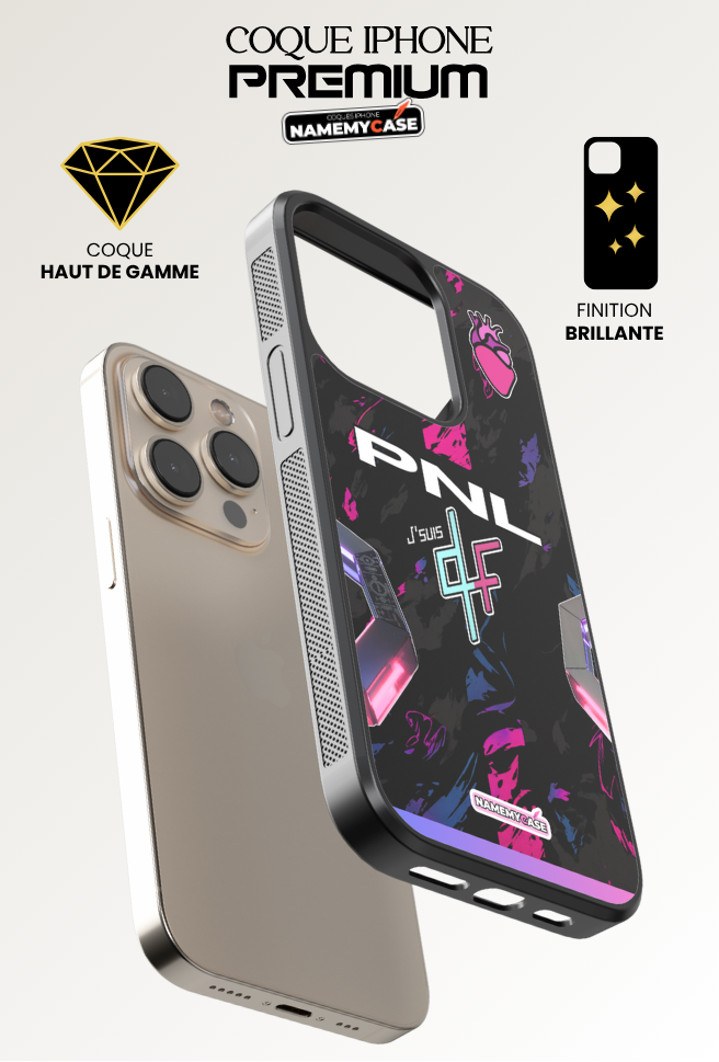 Coque iPhone - PNL QLF - Rose