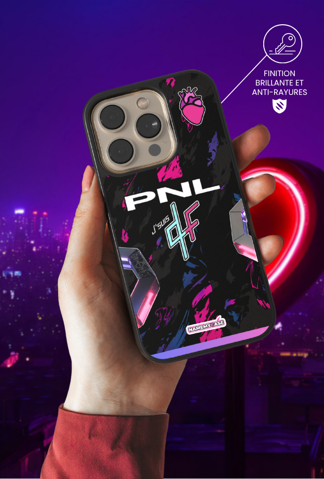 Coque iPhone - PNL QLF - Rose