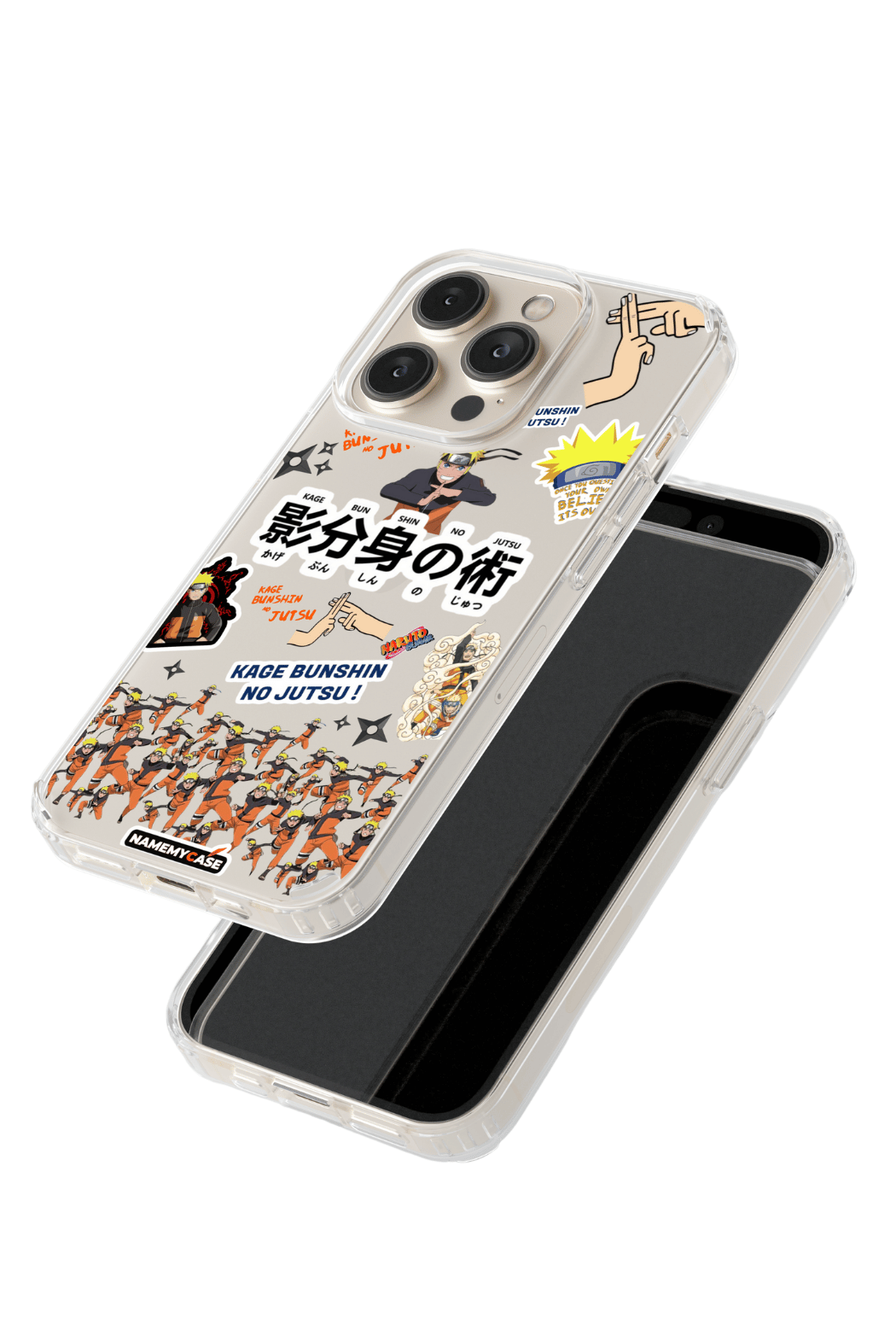 Coque iPhone Transparente - Naruto Multi-clonage