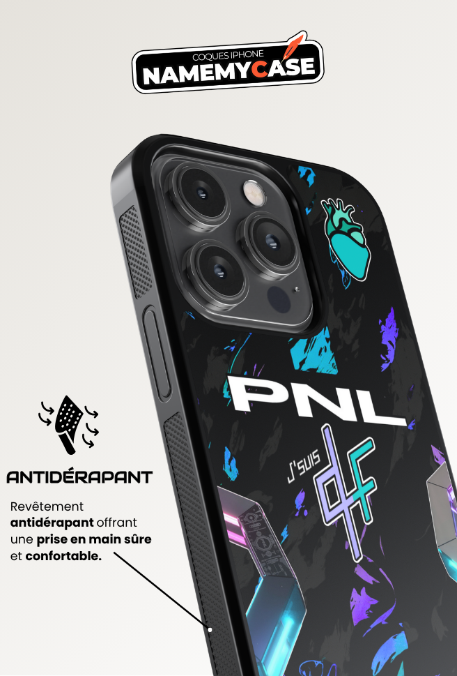 Coque iPhone - PNL QLF - Bleu