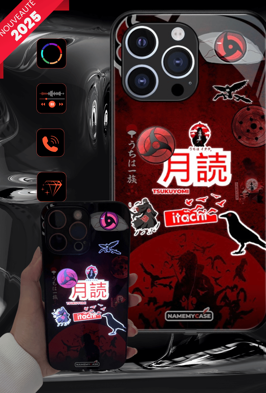 Coque iPhone LED Smartwave - Tsukuyomi