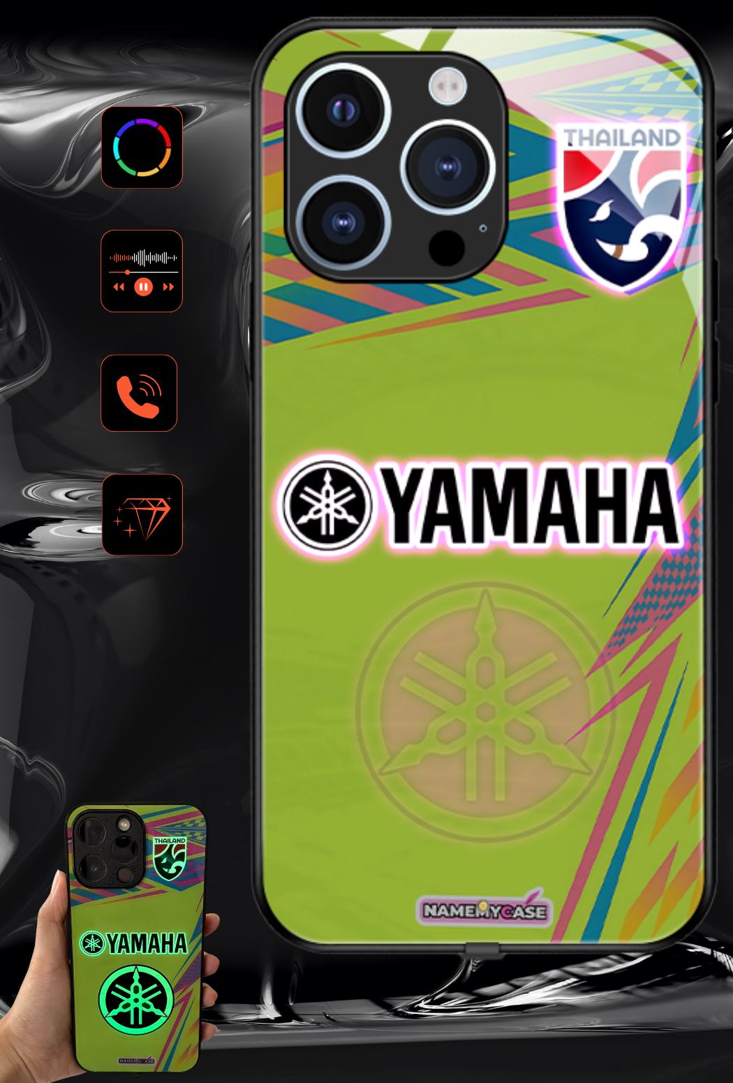 Coque iPhone LED - Yamaha Jaune