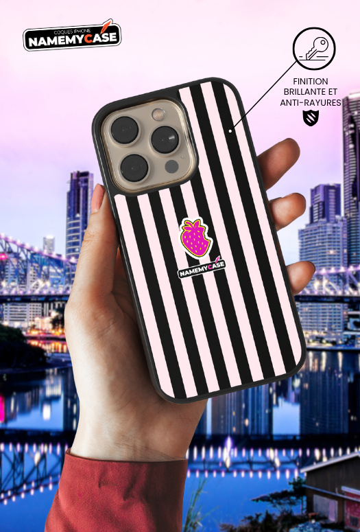 Coque iPhone - NmcPro - Fraise Pink Rebel