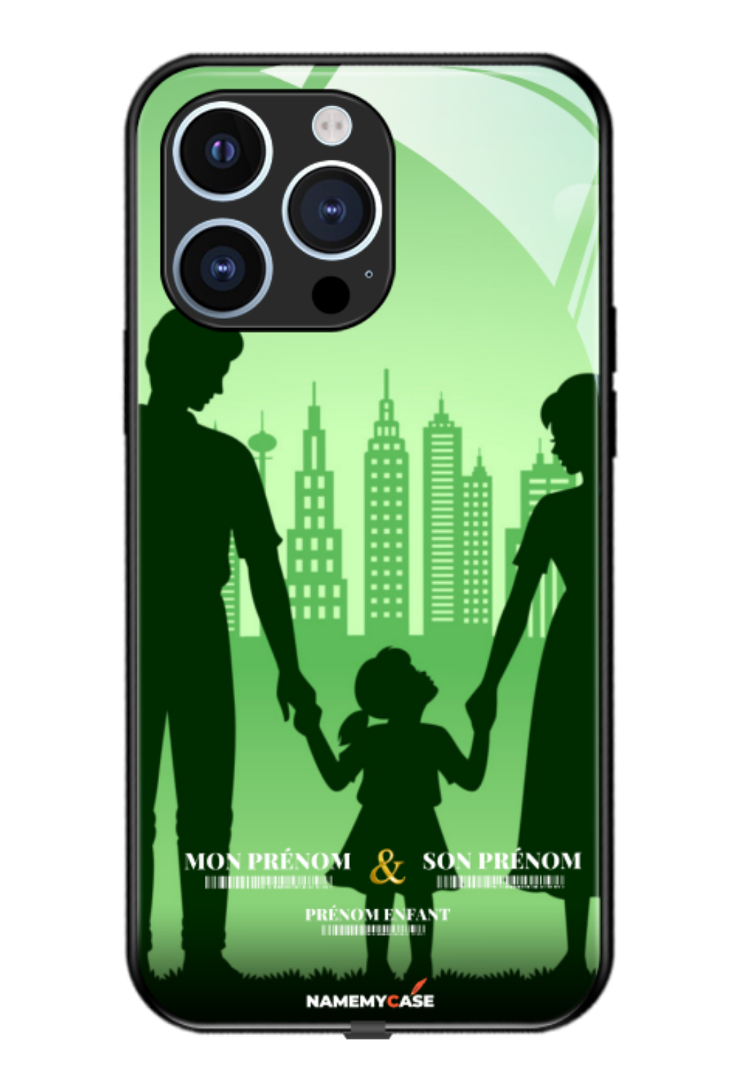 Green Family - iPhone Coque Personnalisée