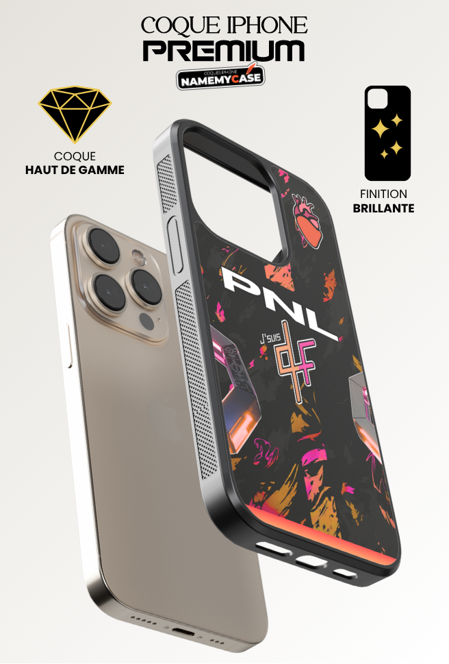 Coque iPhone - PNL QLF - Orange