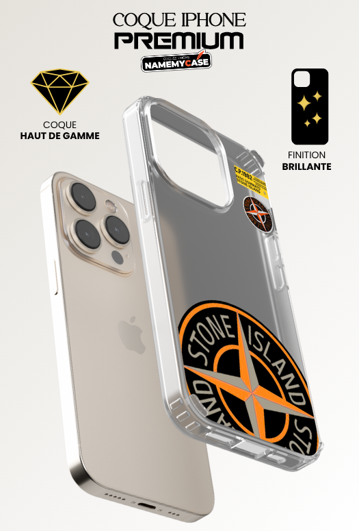 Coque iPhone - Stone Island Orange