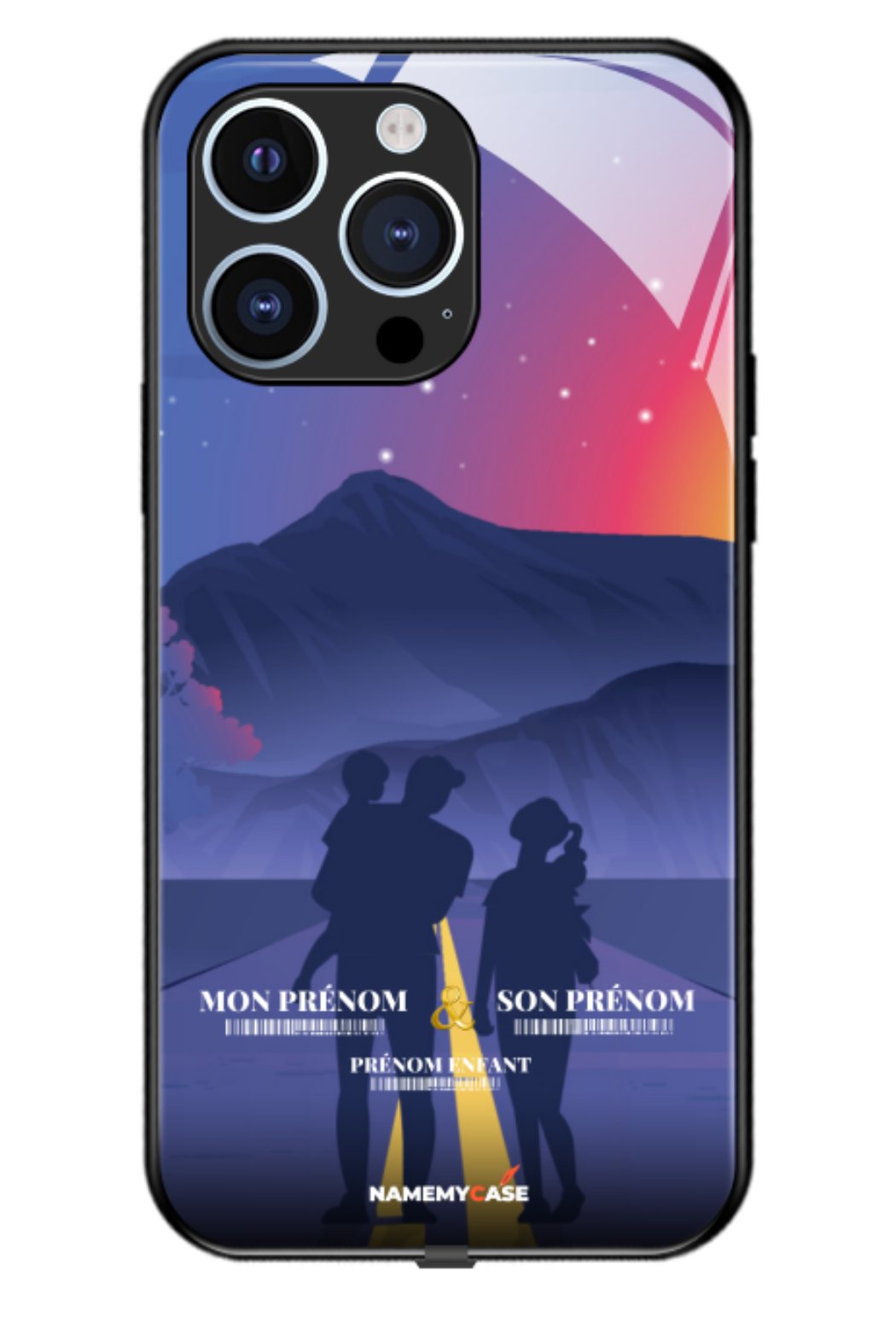 Family purple- iPhone Coque Personnalisée