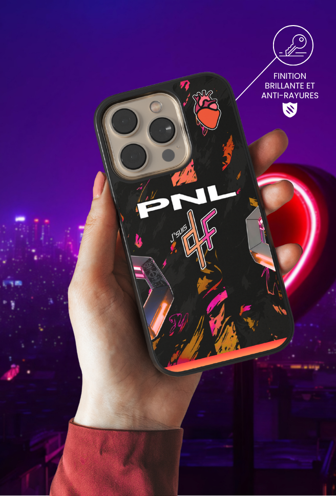 Coque iPhone - PNL QLF - Orange