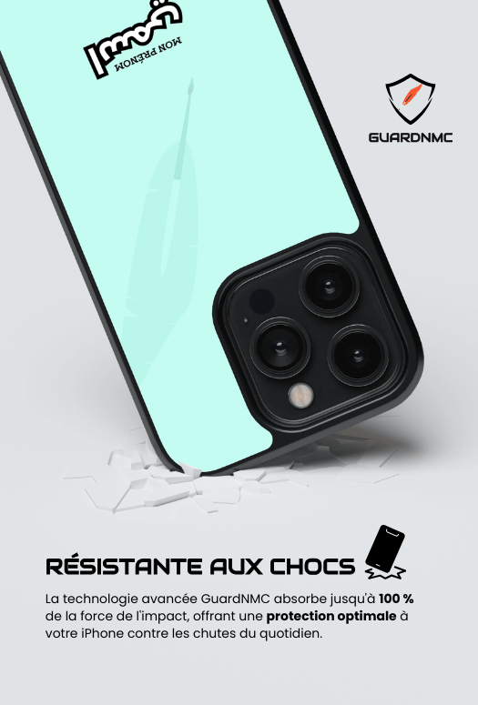 Coque iPhone - Oriental Bleu pastel