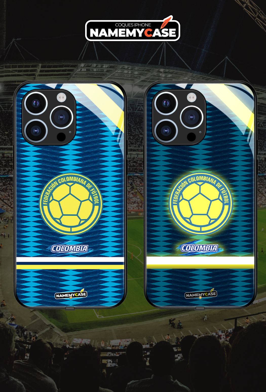 Coque iPhone LED - Maillot Coupe du Monde Colombie
